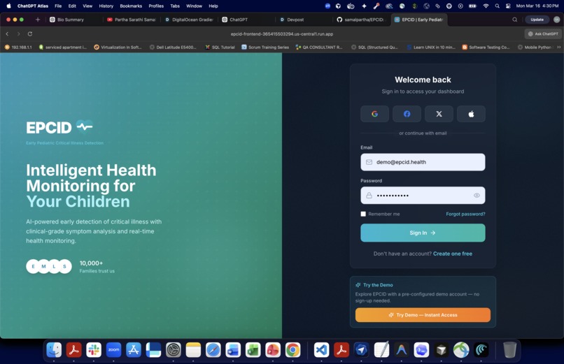 EPCID- Early Pediatric Critical Illness Detection – screenshot 2