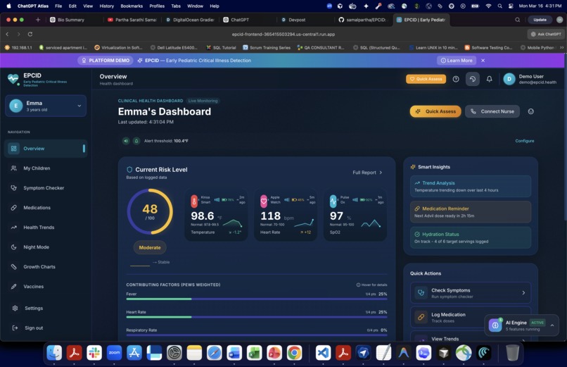EPCID- Early Pediatric Critical Illness Detection – screenshot 3
