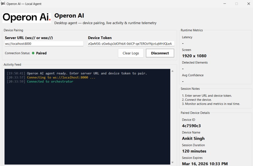 Operon AI – screenshot 2