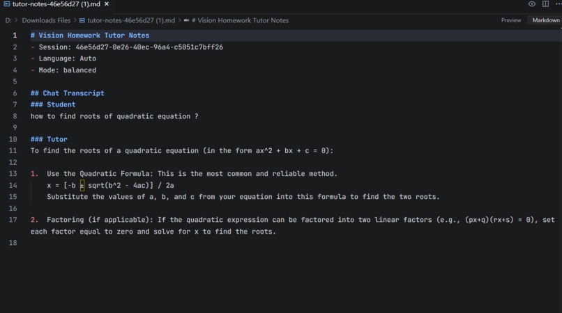Vision Homework Tutor – screenshot 5