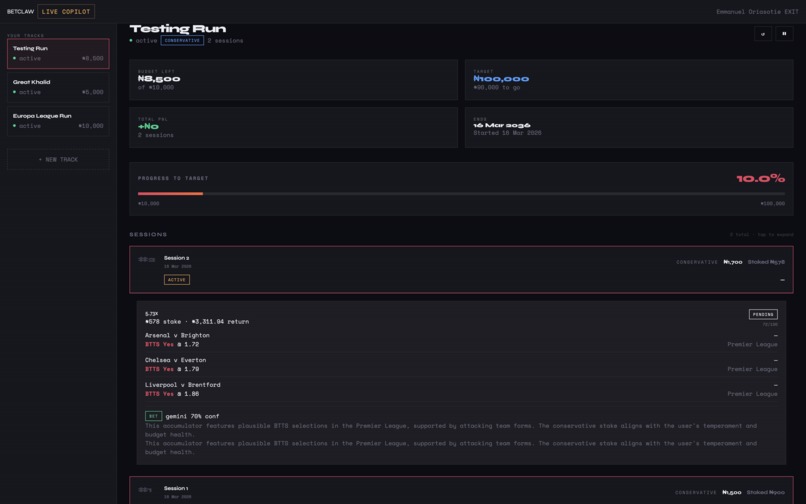 BetClaw – screenshot 3
