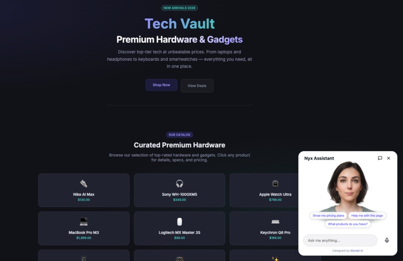 Interactive Real Time 3d Avatar for Web Visitor Assistance  – screenshot 1