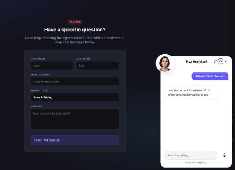 Interactive Real Time 3d Avatar for Web Visitor Assistance  – screenshot 3