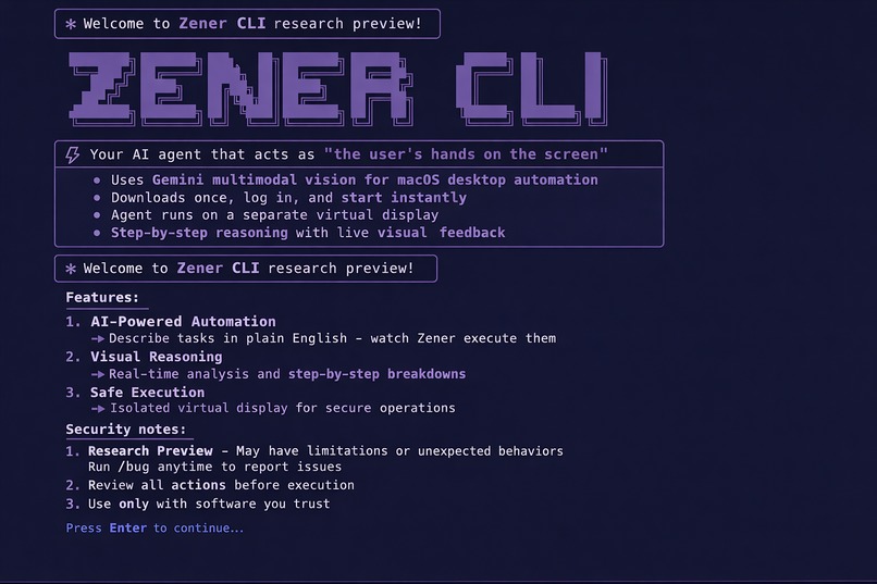 ZENER CLI – screenshot 1