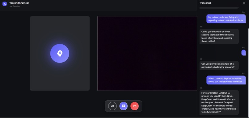 Intervuew(Real_time interview Agent) with RAG – screenshot 3