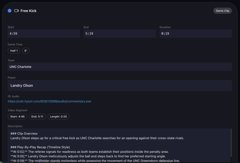 Hylytr AI Sports Commentator – screenshot 5