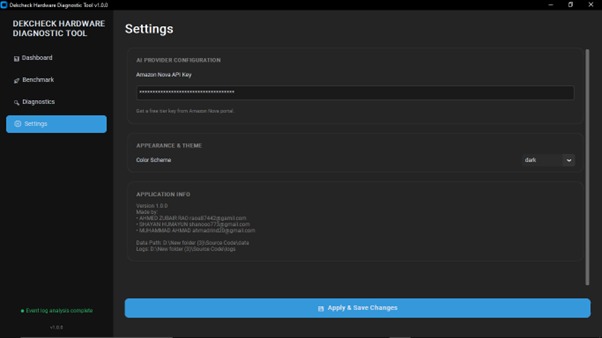 Dekcheck Hardware Diagnostic Tool – screenshot 1