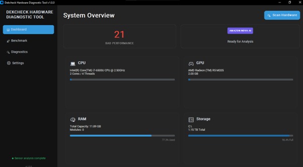 Dekcheck Hardware Diagnostic Tool – screenshot 3