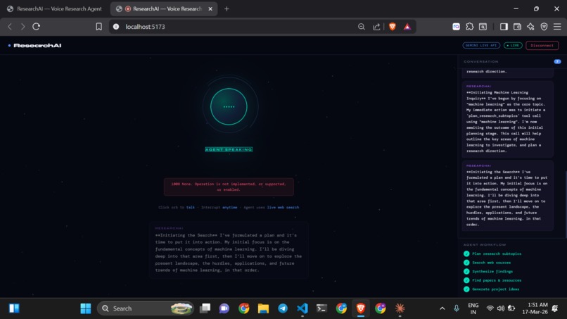 ResearchAI — Voice Research Agent – screenshot 1