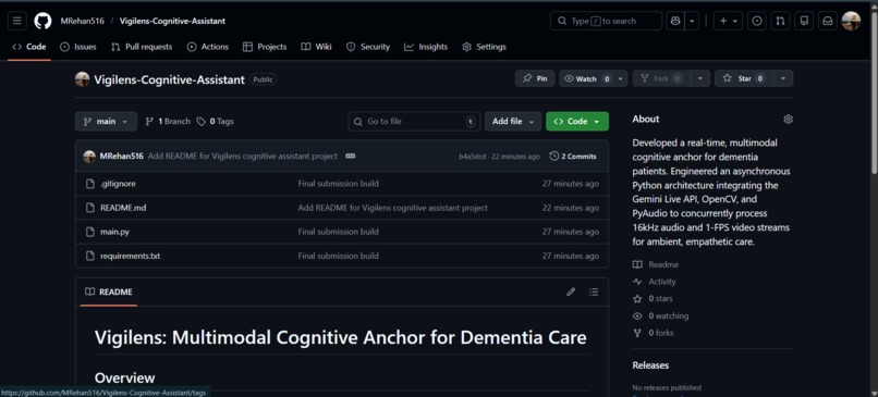 Vigilens-Cognitive-Assistant – screenshot 1