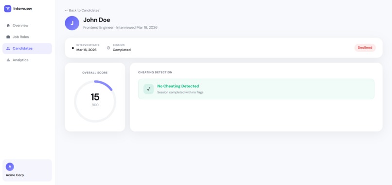 Intervuew(Real_time interview Agent) with RAG – screenshot 6