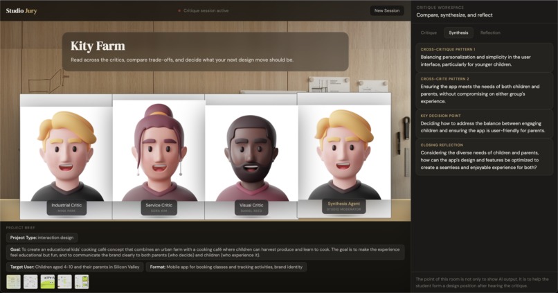 Studio Jury - agentic critique system for student designers – screenshot 2