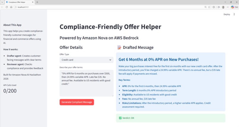 Compliance-Friendly Offer Helper – screenshot 4