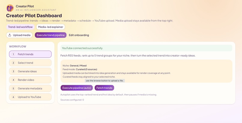 CreatorPilot – screenshot 2