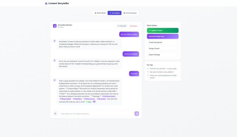 Content Storyteller – screenshot 2