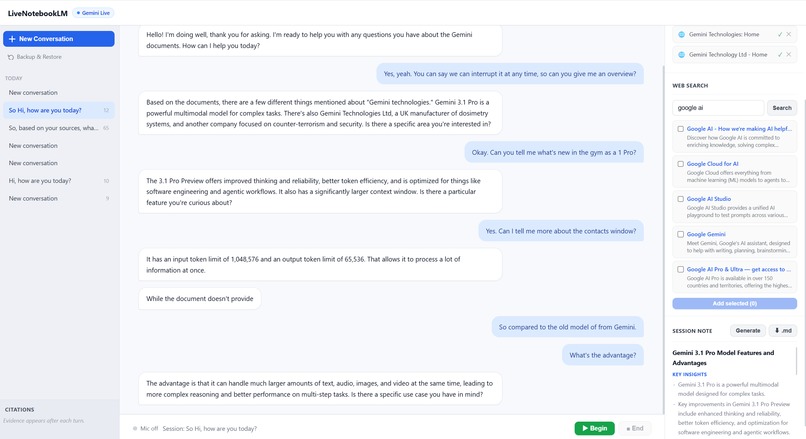 LiveNotebookLM – screenshot 1