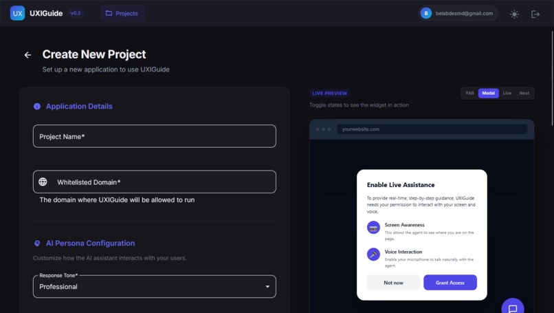 UXIGuide - The Multimodal UI Co-pilot – screenshot 3