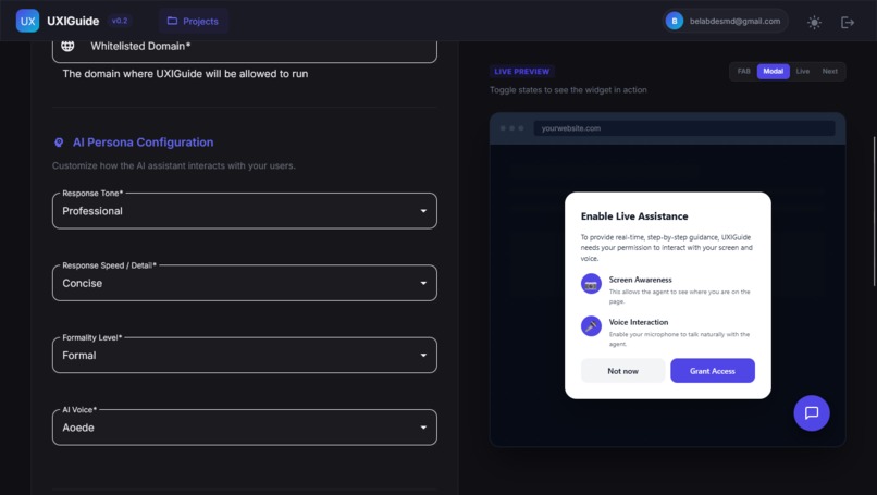 UXIGuide - The Multimodal UI Co-pilot – screenshot 4