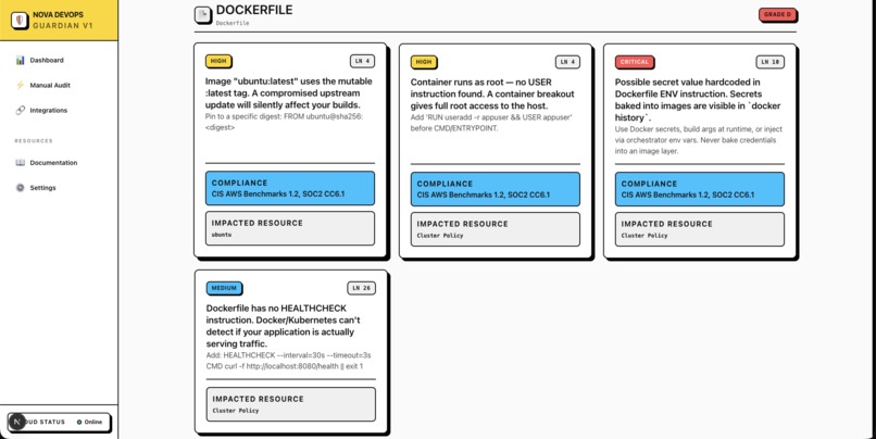 Nova Guardian — AI-Powered DevOps Security Agent – screenshot 7