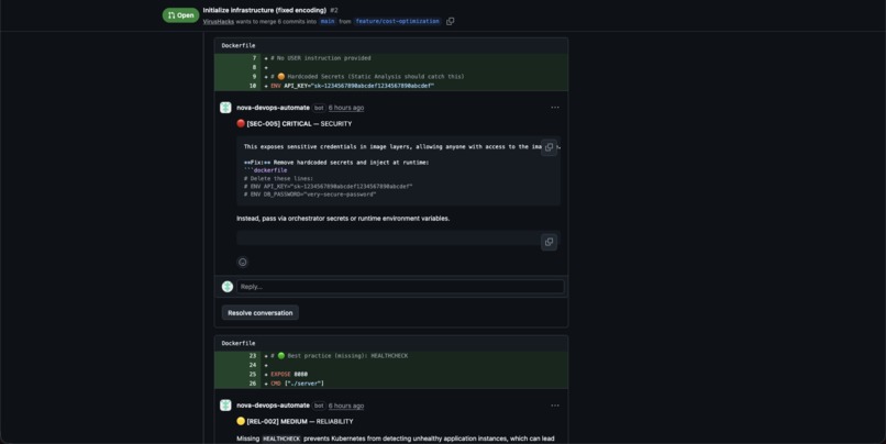 Nova Guardian — AI-Powered DevOps Security Agent – screenshot 11