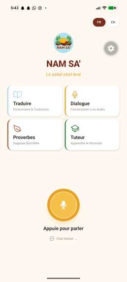 NAM SA' — AI Voice Agent for Ghomala' Language Preservation – screenshot 3