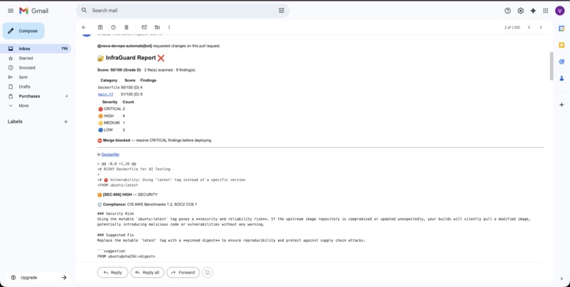 Nova Guardian — AI-Powered DevOps Security Agent – screenshot 12