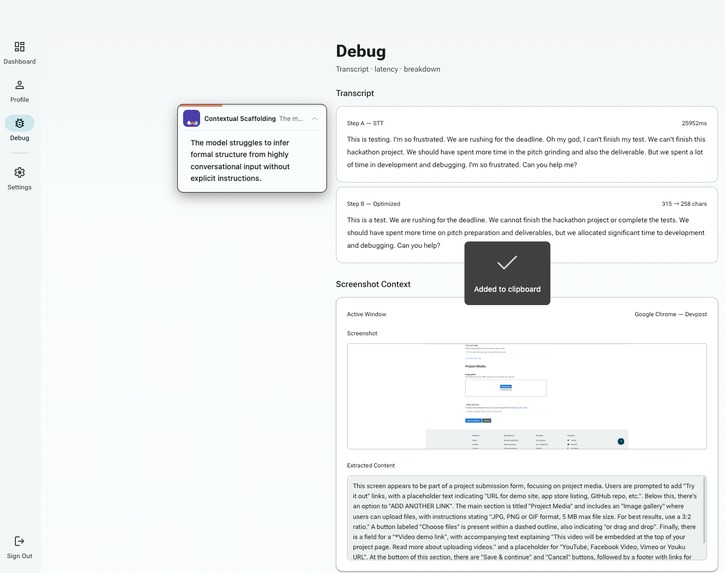 Kinapse: Restructure your voice for AI – screenshot 1