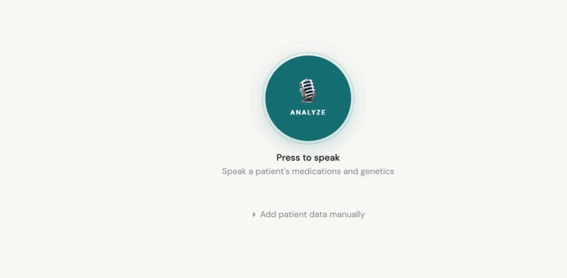 PGx·Guardian - Pharmacogenomics Voice Agent – screenshot 1