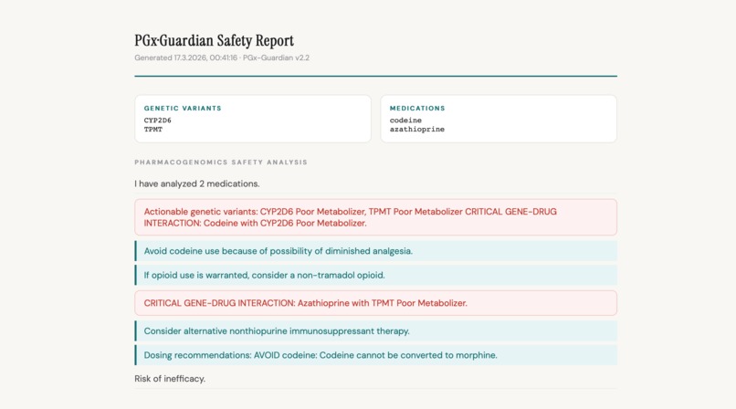 PGx·Guardian - Pharmacogenomics Voice Agent – screenshot 2