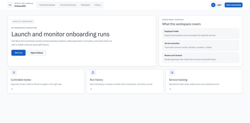 OnboardOS – screenshot 1