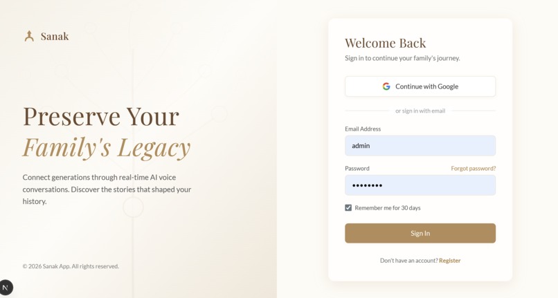 Sanak: Speak Your Family History – screenshot 1