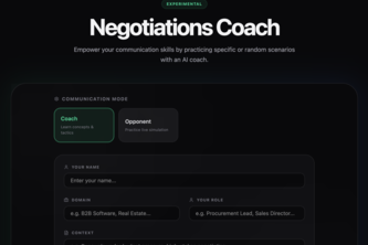 Negotiation Coach | Devpost