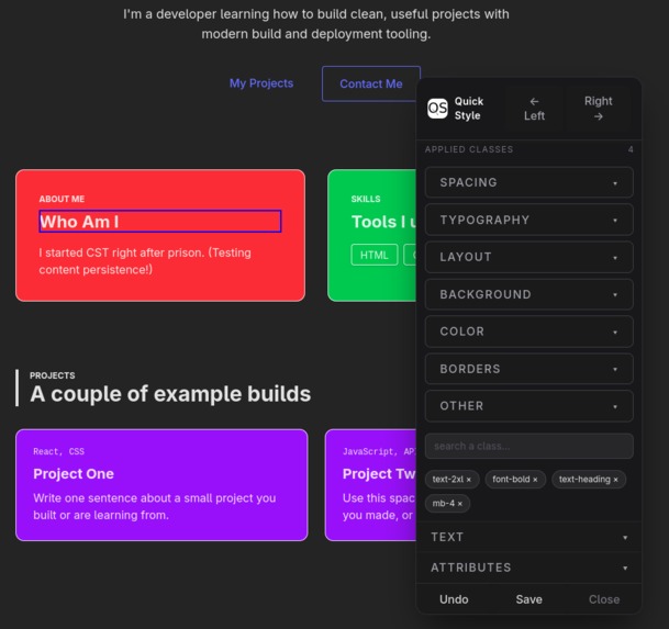 QuickStyle – screenshot 1