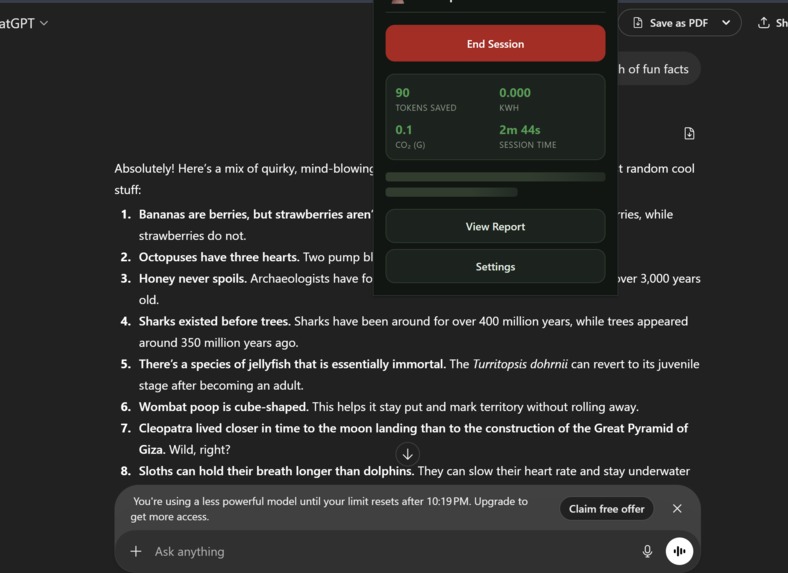PromptGreen – screenshot 2
