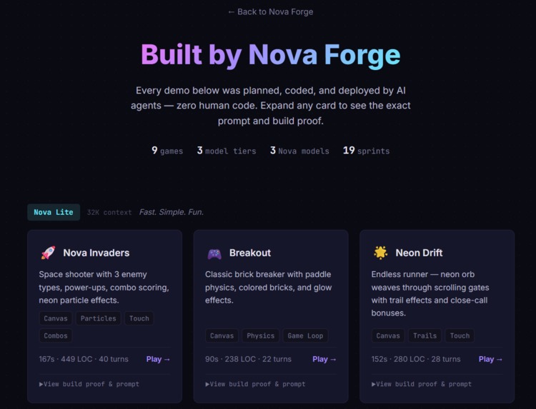 Nova Forge - Agentic System – screenshot 1