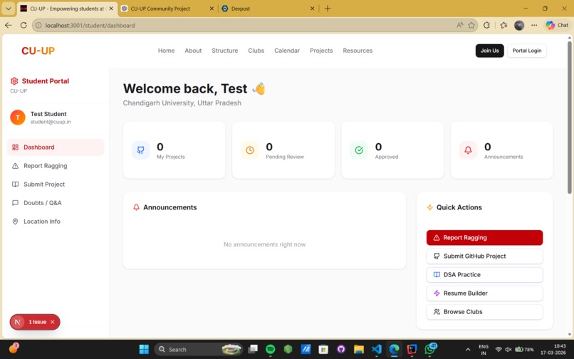 cu-up-community – screenshot 2