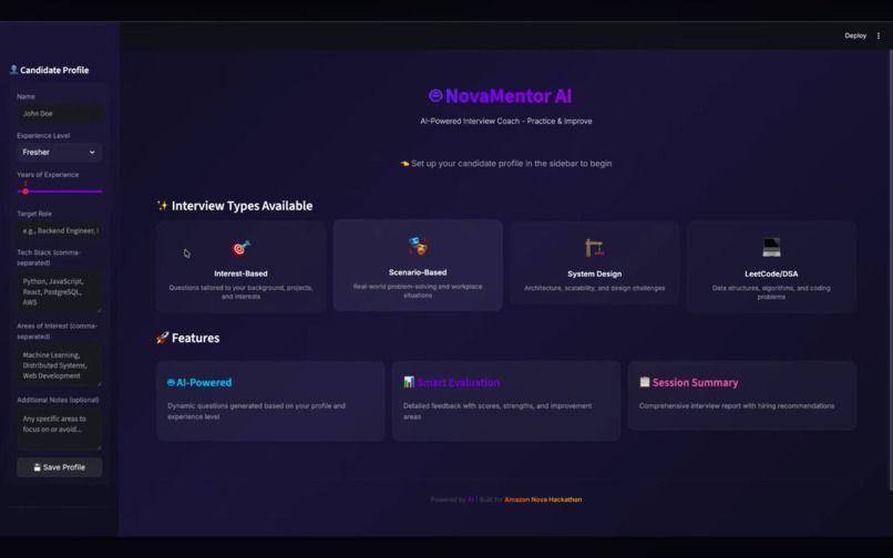 NovaMentor - AI Interview Coach – screenshot 1