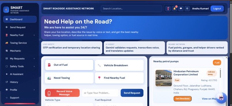 Smart Roadside Assistance AI System – screenshot 1