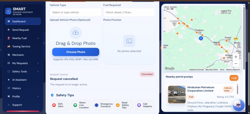 Smart Roadside Assistance AI System – screenshot 2