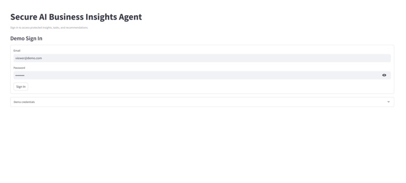 Secure AI Business Insights Agent – screenshot 3