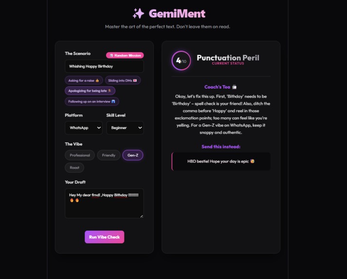 GemiMent – screenshot 2