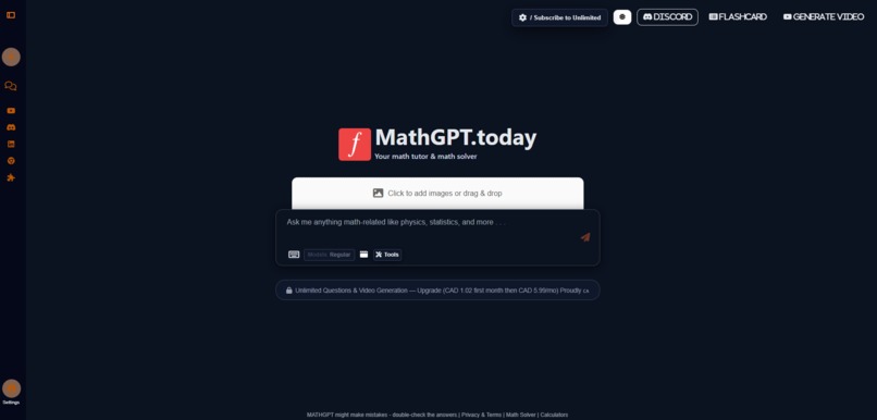 MathGPT – screenshot 2