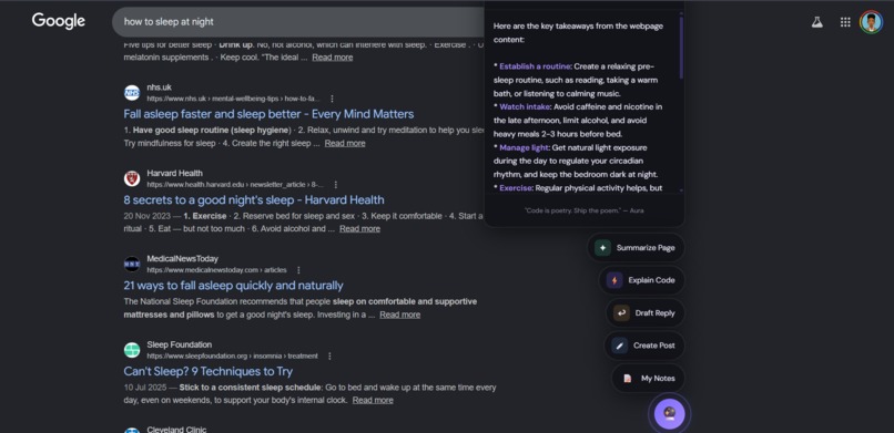  Aura — AI Layer for the Web – screenshot 1