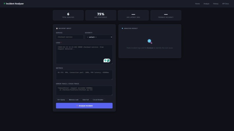 Smart Incident Root Cause Analyzer – screenshot 1