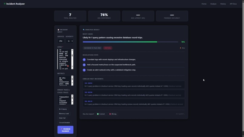 Smart Incident Root Cause Analyzer – screenshot 2