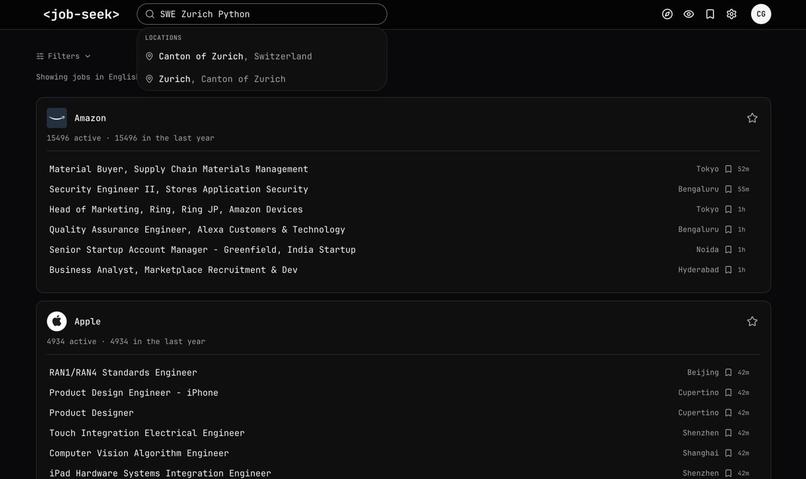 <job-seek> – screenshot 2