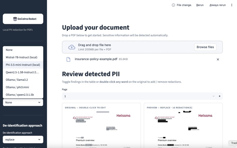 GoCalma Redact – screenshot 2