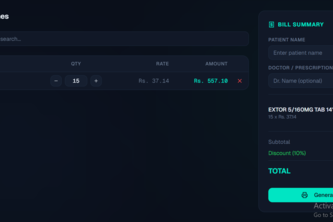 MediStore— Smart Medicine Manager & Billing System