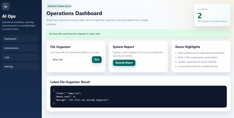 AI Ops Assistant: Intelligent Automation Dashboard – screenshot 4