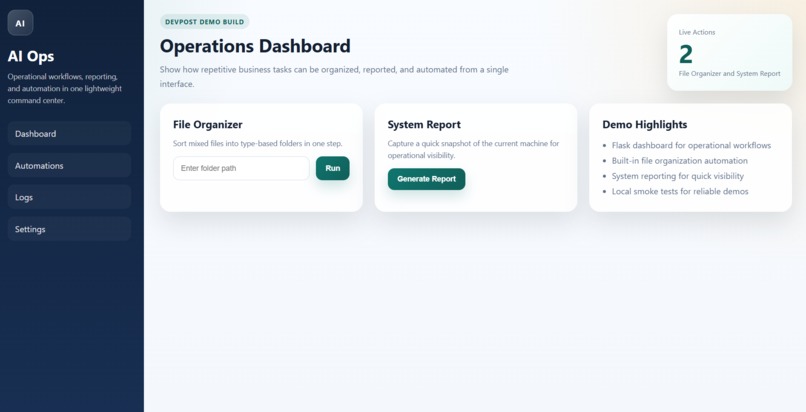AI Ops Assistant: Intelligent Automation Dashboard – screenshot 5